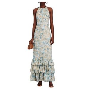 NWT Agua By Agua Bendita Flounce Hem Maxi Dress